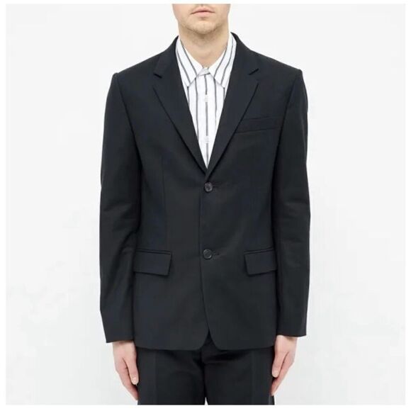 A.P.C Rue Madame Paris Women’s Navy Wool Two Button Notched Collar Blazer